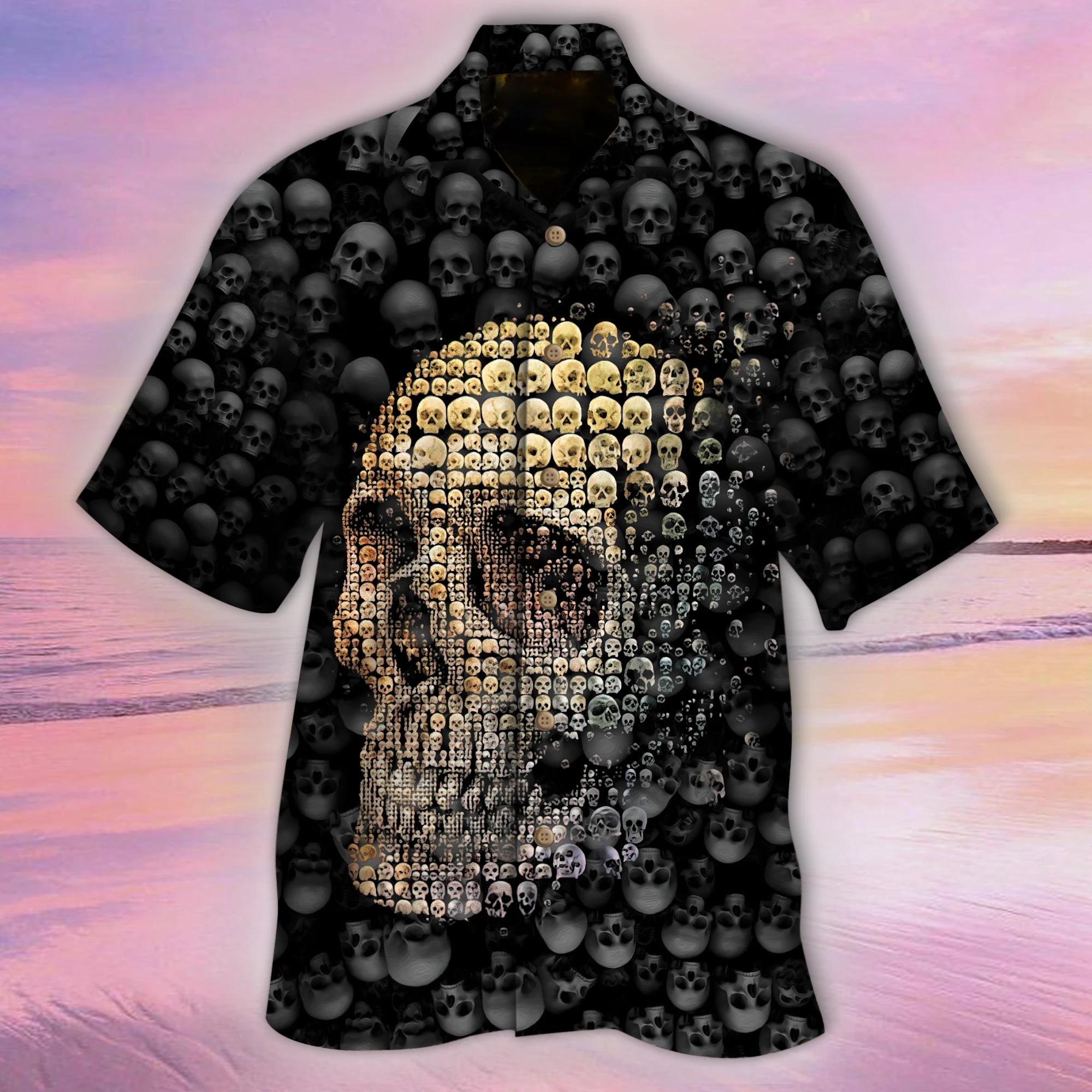 Skull Fragment Hawaii Shirt Ha106499