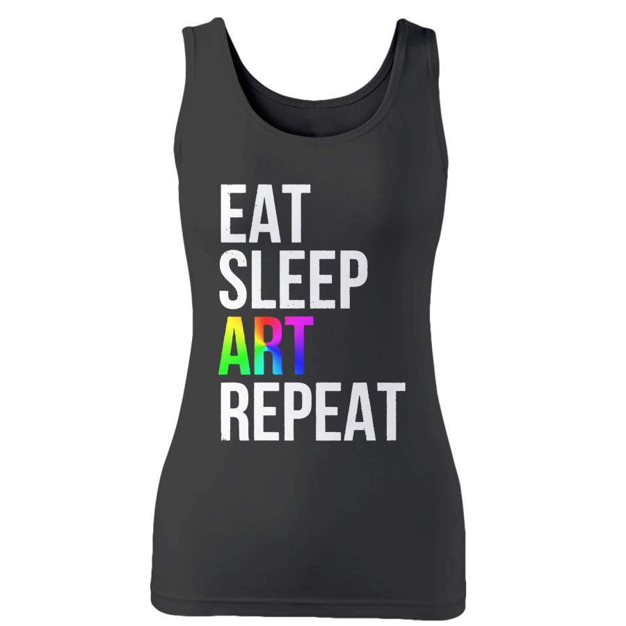 Eat Sleep Art Repeat Woman’s Tank Top