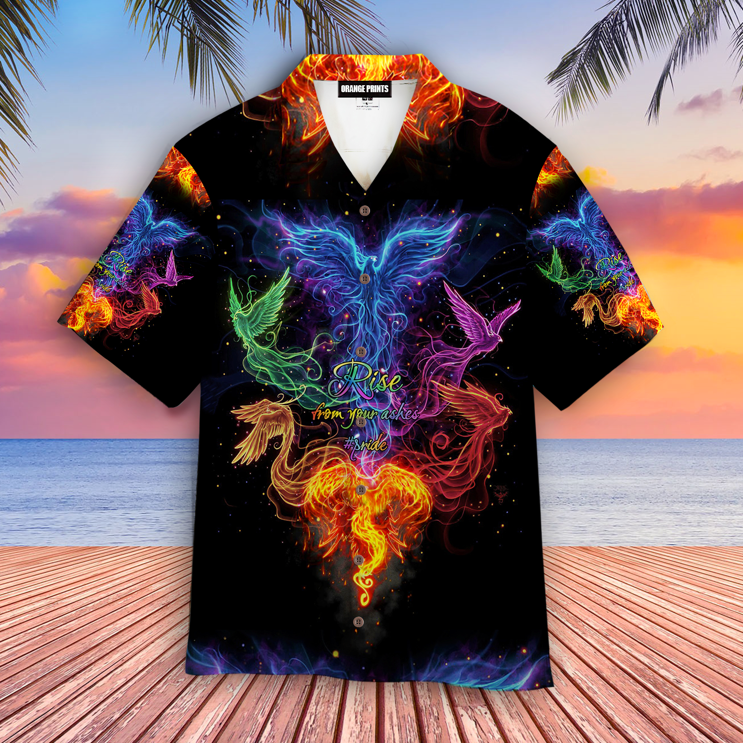 Lgbt Pride Rise From Your Ashes Aloha Hawaii Shirts For Men And Women Ha100110