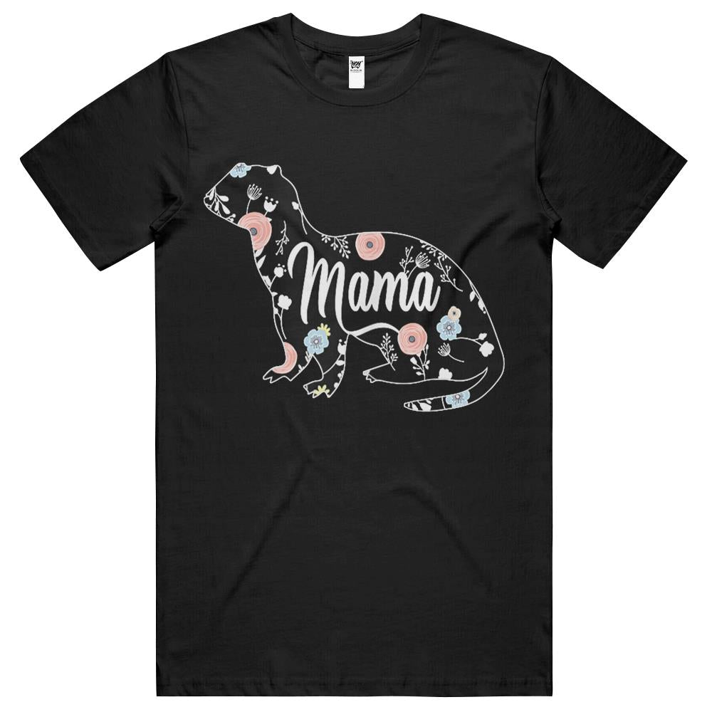 Mama Ferret Floral Mom Lover T Shirt Mother’s Day Gift T Shirts
