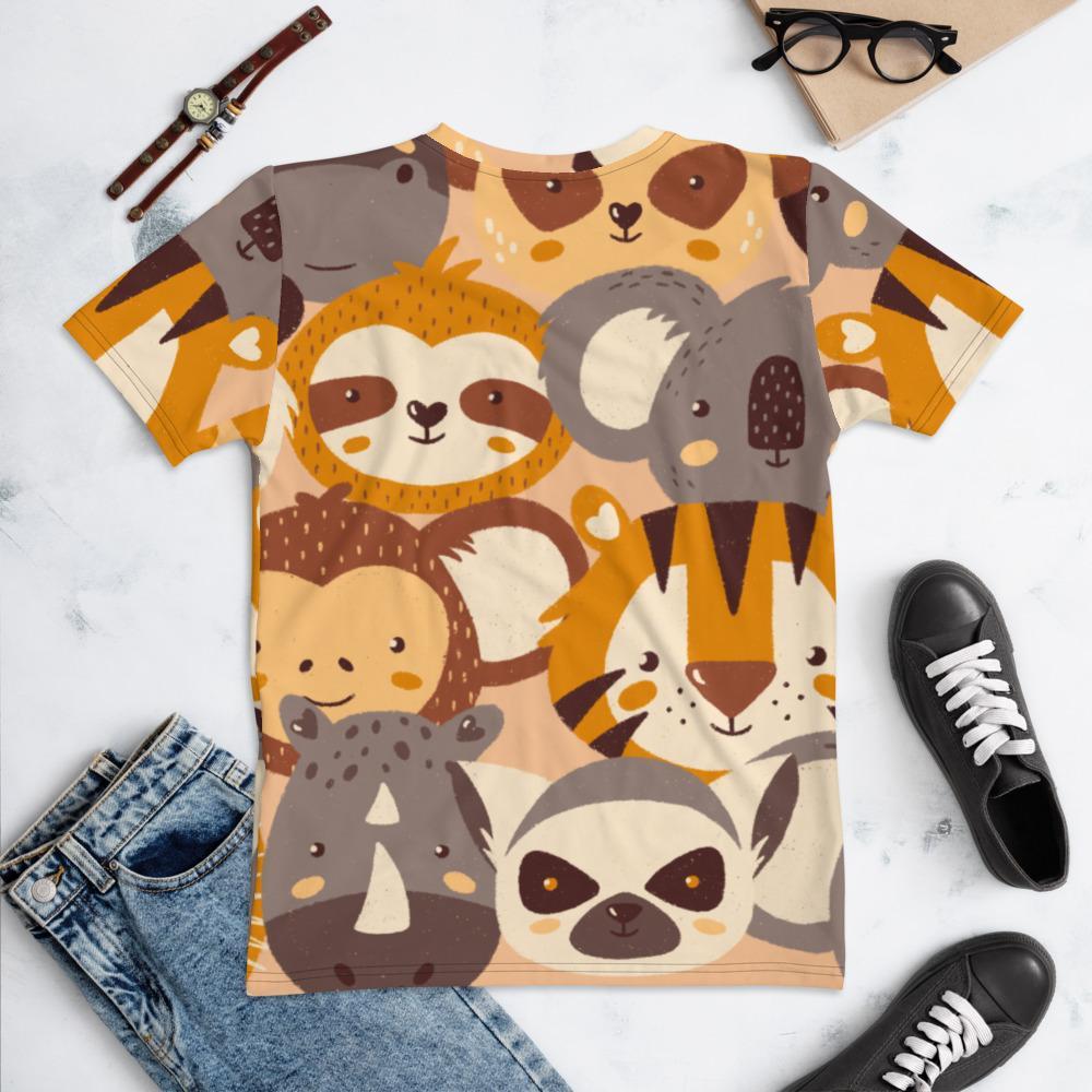 Cute Jungle Forest Animals Women'S T-Shirt