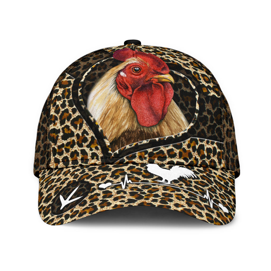 Chicken Hat With Leopard All Over Print