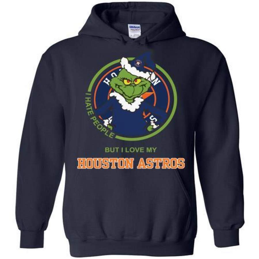 Grinch I Hate People But I Love Houston Astros T-shirt For Baseball Fans Hoodie