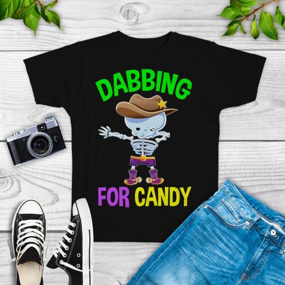 skeleton cowboy shirt dabbing for candy shirt Tank Top Sweatshirt Hoodie cowboy shirt cowboy gifts Halloween shirt trick or treat