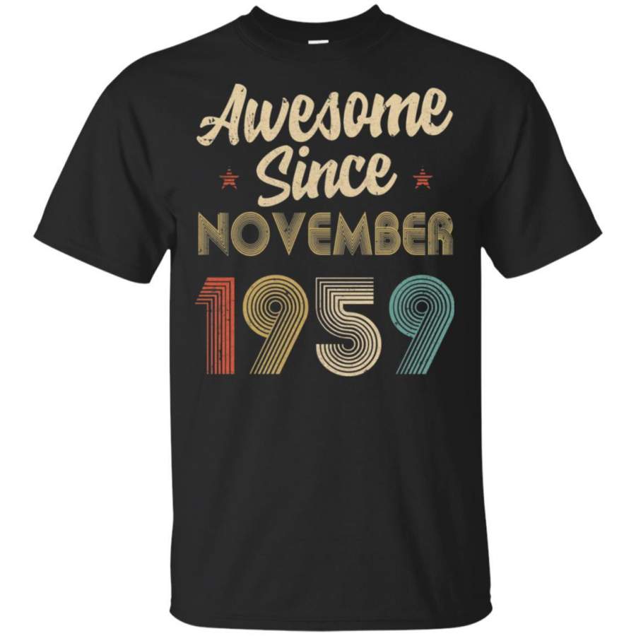 Awesome Since November 1959 Vintage 61th Birthday Gifts T-shirt