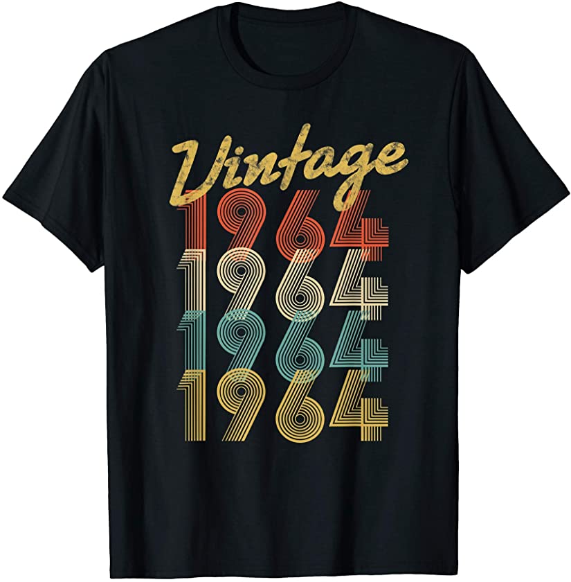 57th Birthday Gift Vintage 1964 Retro Pop Style 57 yrs old T-Shirt