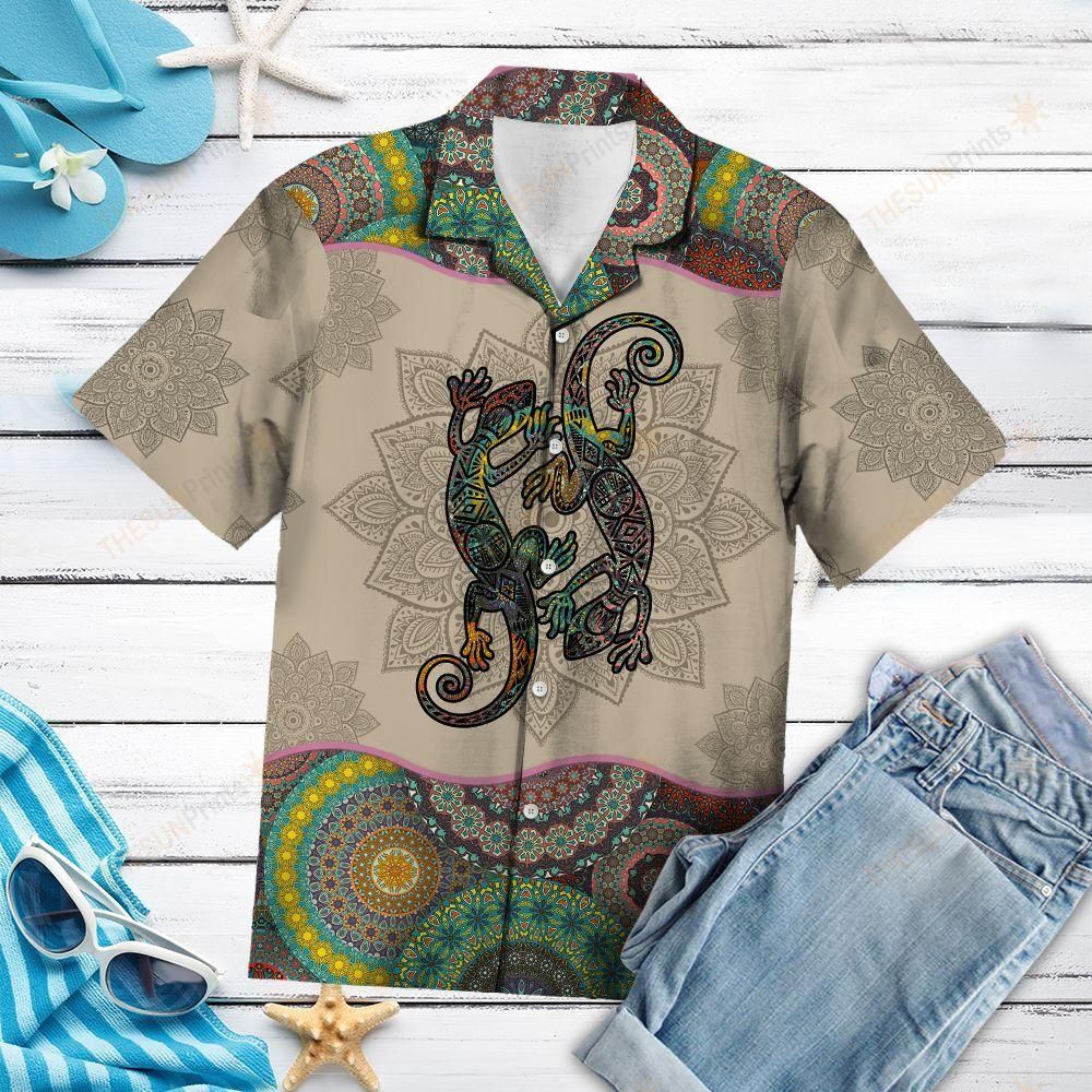 Lizards Mandala Hawaiian Shirt Ha94386