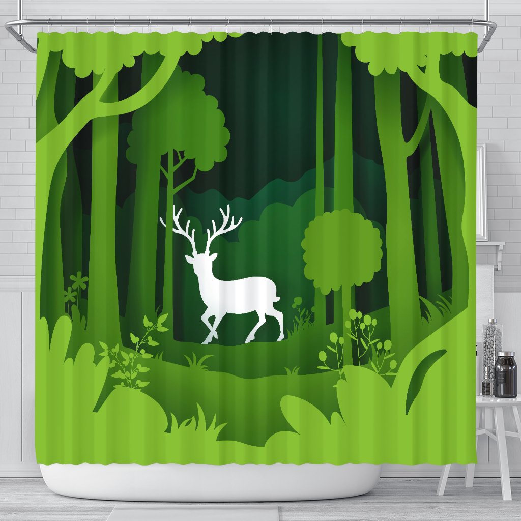 3D Forest And Deer Shower Curtain PoshmarkStore