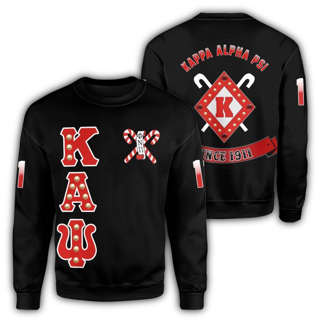 Greek Life Sweatshirt – Kappa Alpha Psi Crystal Black Sweatshirt