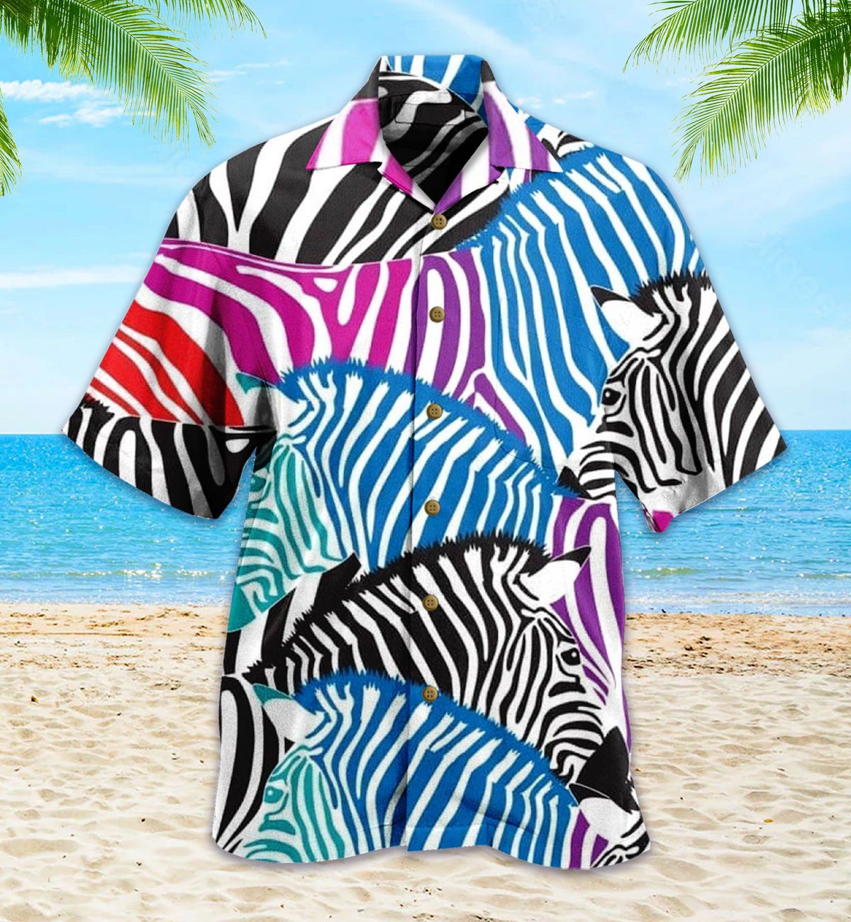 Zebra Colorful Hawaiian Shirt