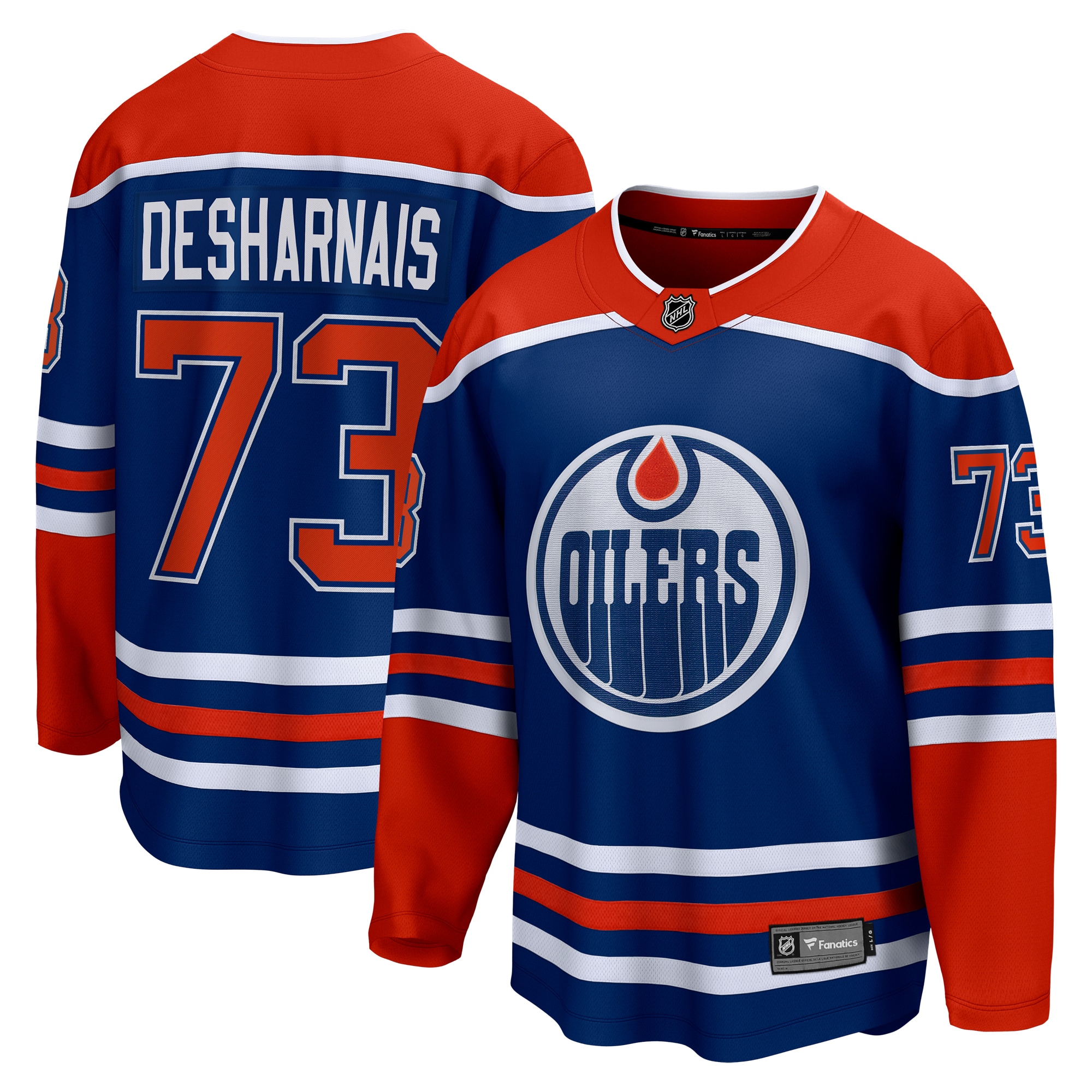 Vincent Desharnais Edmonton Oilers Branded Home Premier Breakaway Player Jersey – Royal