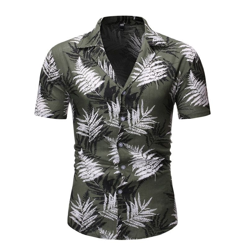 Leaves Gray Amazing Design Unisex Hawaii Shirt For Men And Women Ha31182