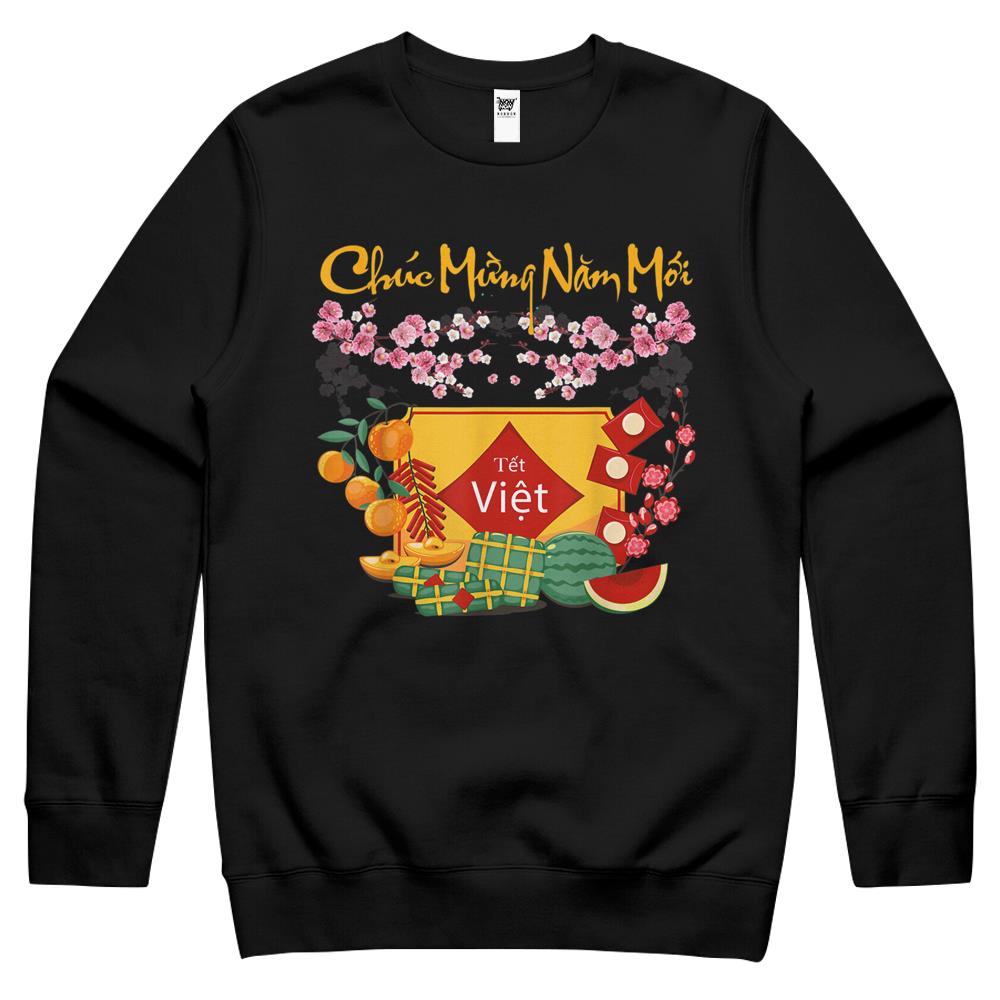 Vietnamese Lunar New Year Tet Viet Tiger Chuc Mung Nam Moi Crewneck Sweatshirt