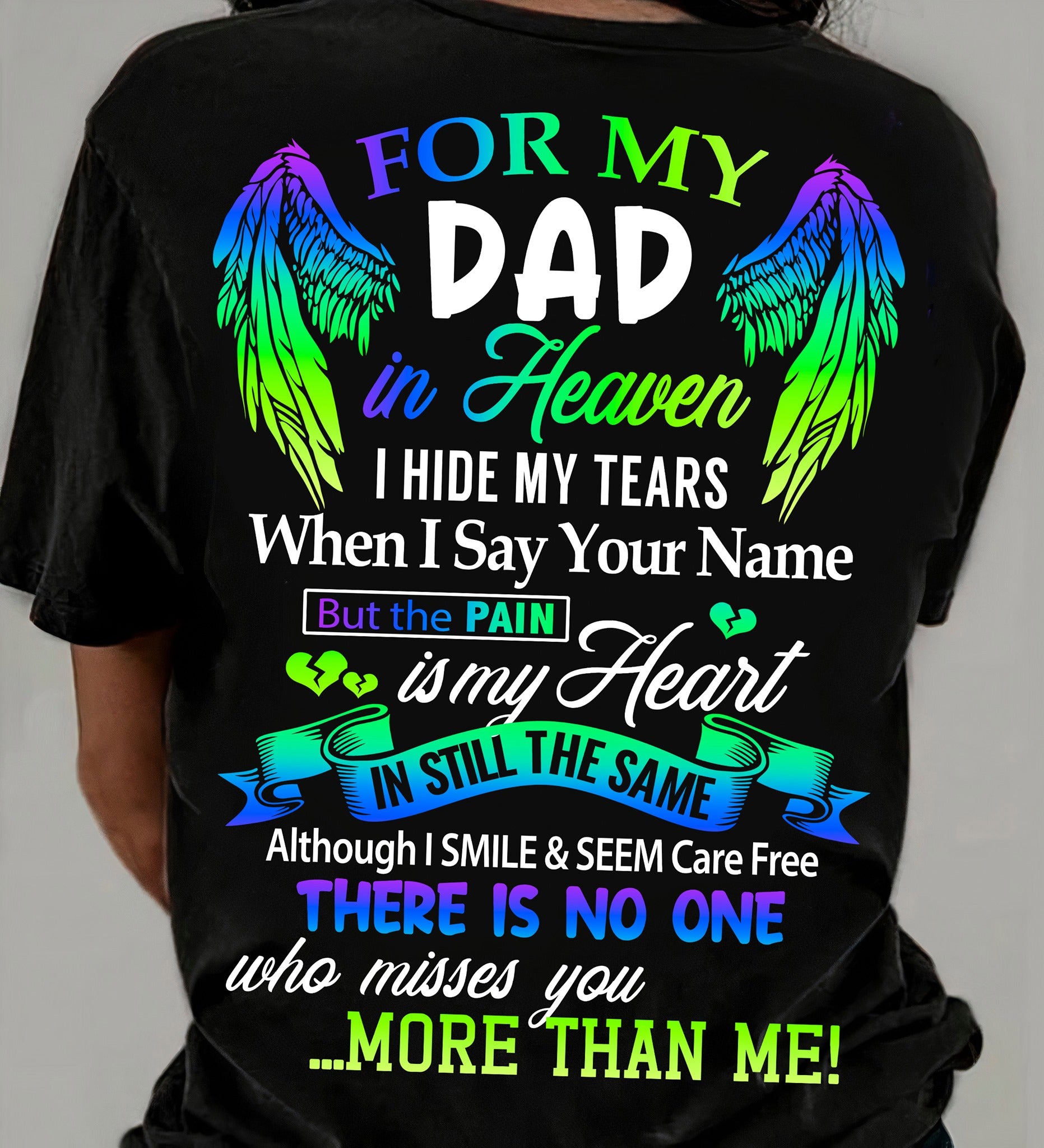 Dad My Angels T-Shirt – In Memory Of Parents In Heaven