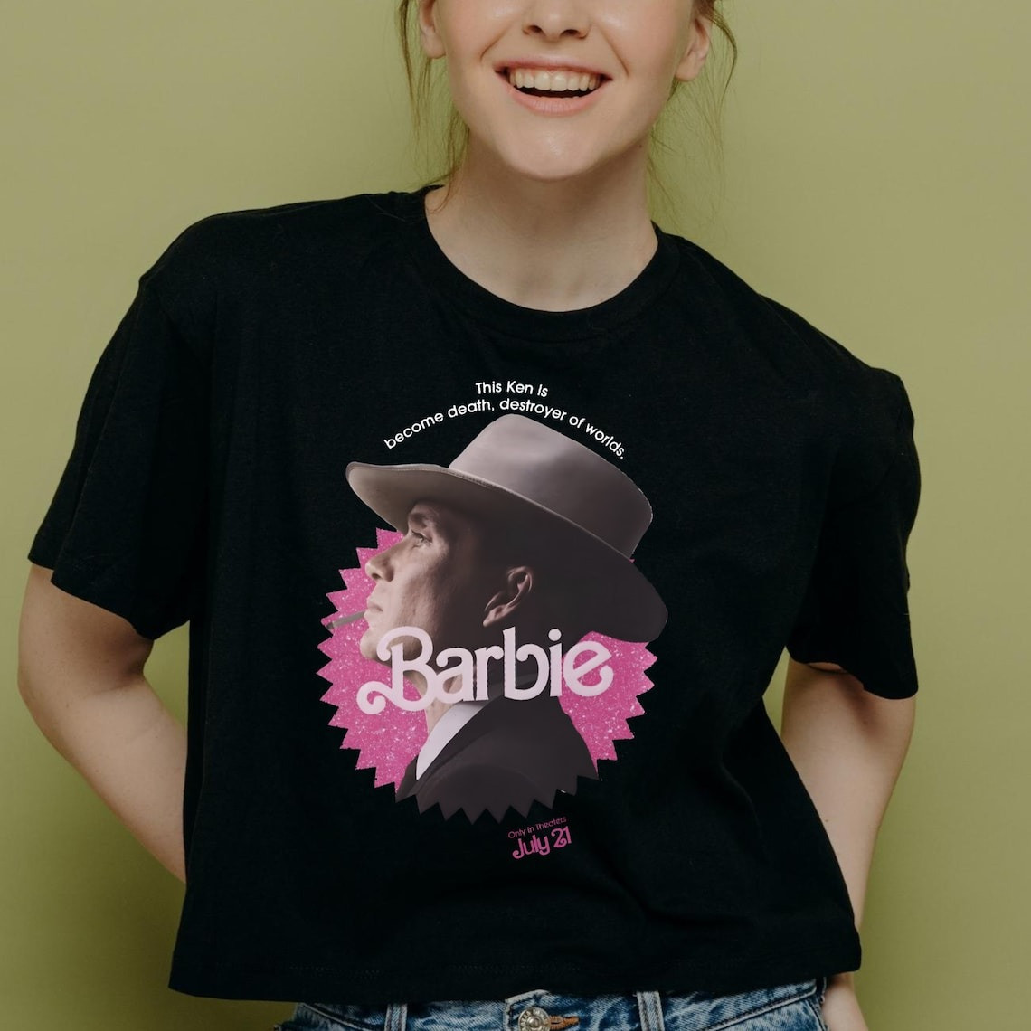 Barbie Oppenheimer T-Shirt, Barbieheimer Active T-Shirt, Funny Movie Tee, Barbie Shirt, Oppenheimer Movie 2023 Shirt