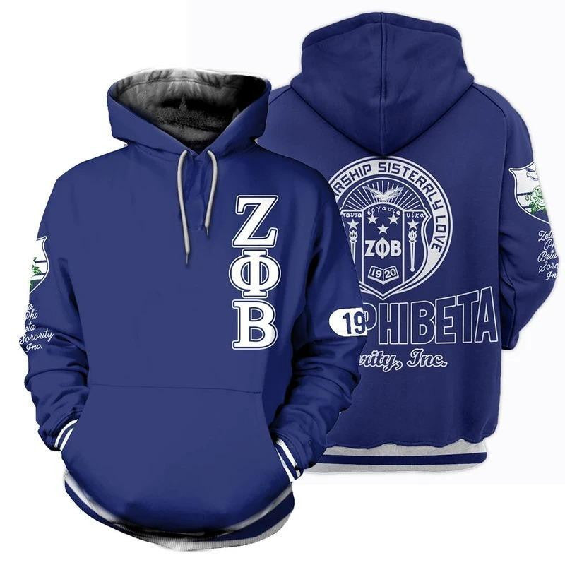 Sorority Hoodie – Scholarship Sisterly Love Zeta Phi Beta Hoodie