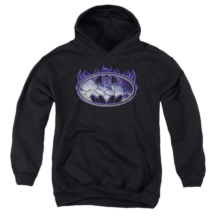 Batman – Cracked Shield Youth Pull Over Hoodie