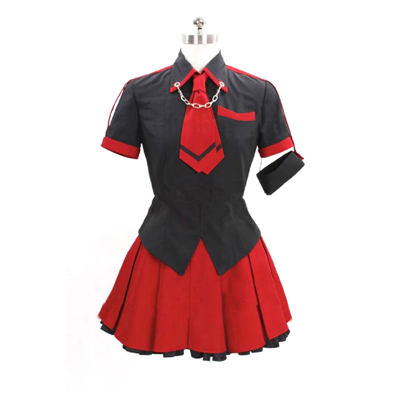 Anime Blood-C Kisaragi Saya Girl Cloth Uniform Cosplay Costume long hair Custom-Made Halloween Costume for Women alx