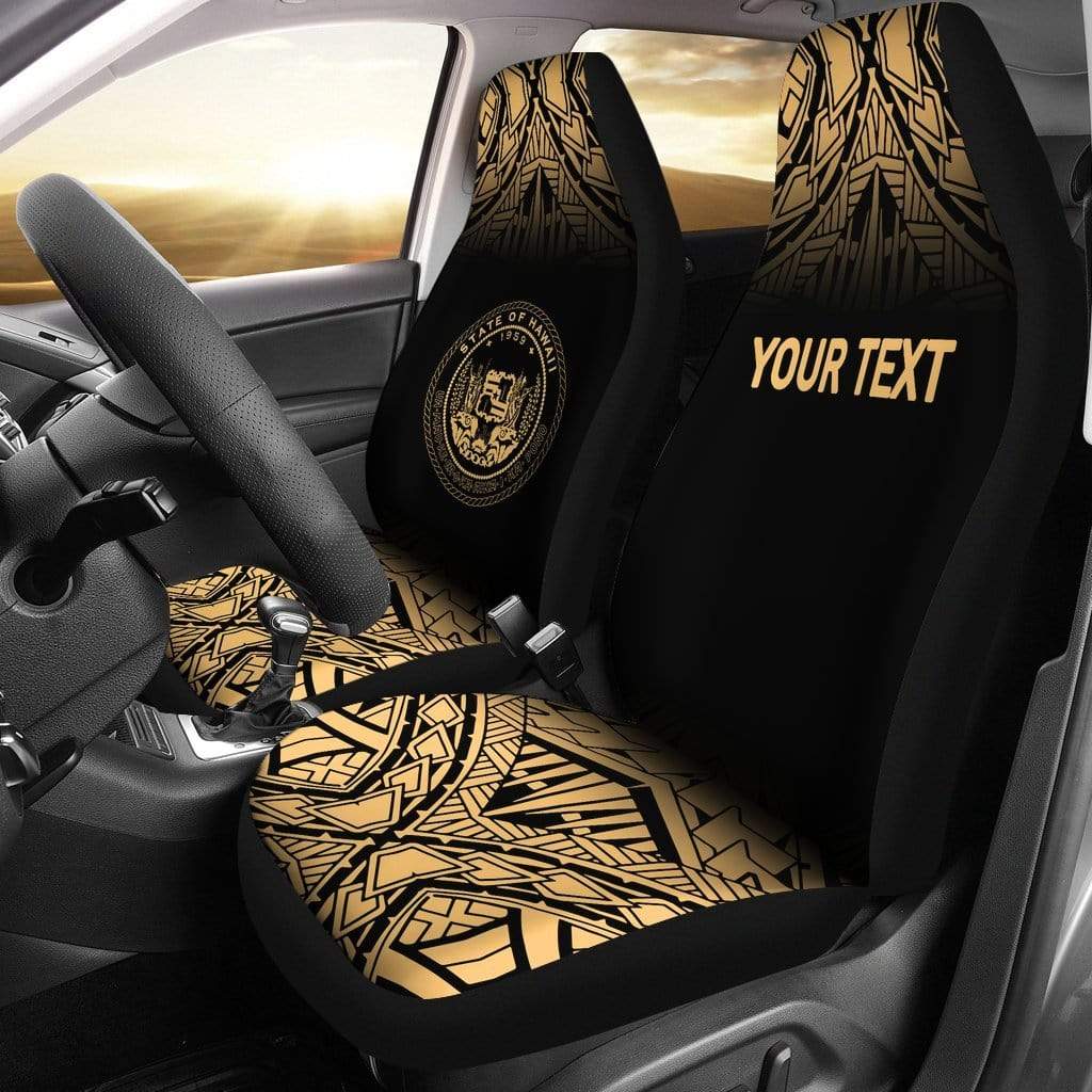 Hawaii Custom Personalised Car Seat Covers Seal Polynesian Tattoo Fog Gold Bps39 Purbubble - Auto Seat Covers Hawaii