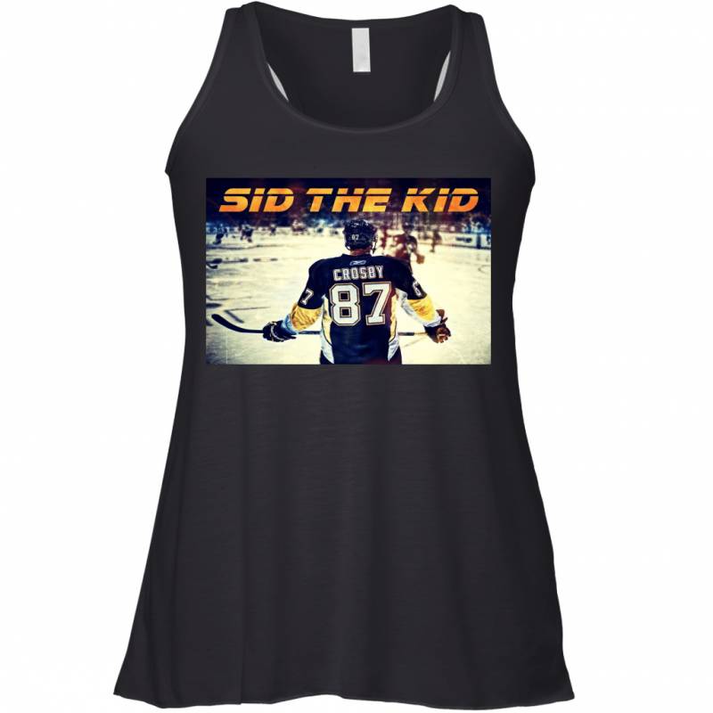 SID THE KID Sidney Crosby Retro Vintage Art Pittsburgh Penguins Hockey Racerback Tank