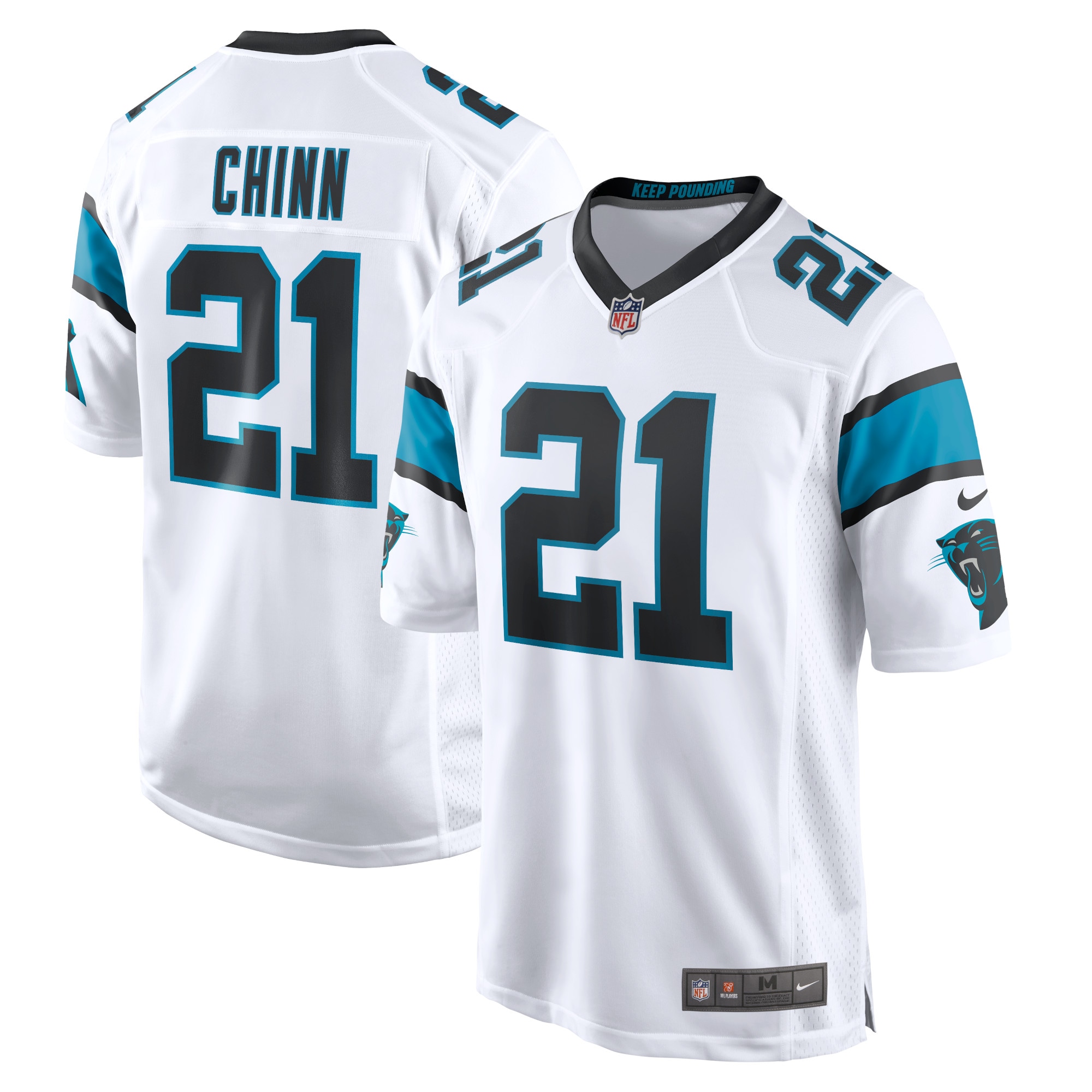 Jeremy Chinn Carolina Panthers Game Jersey – White