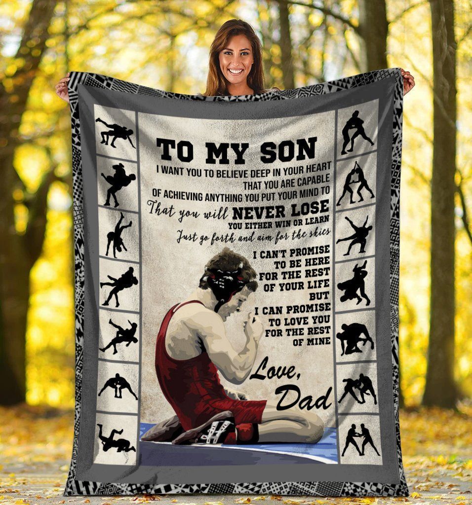 Wrestler Parents To My Son I Want You To Believe Deep Wrestling Sherpa Fleece Blanket