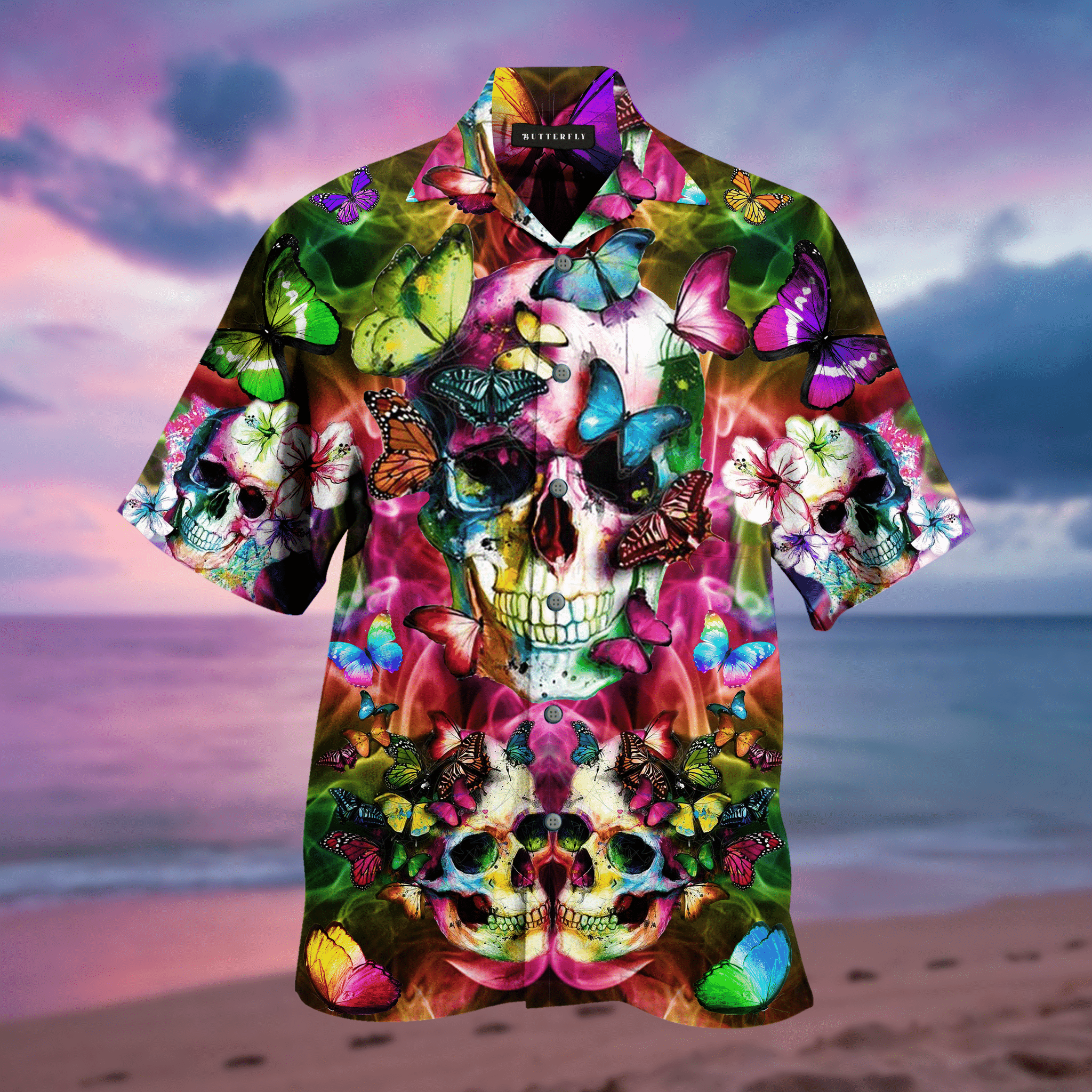 Beautiful Skull Unisex Hawaii Shirt Ha35761