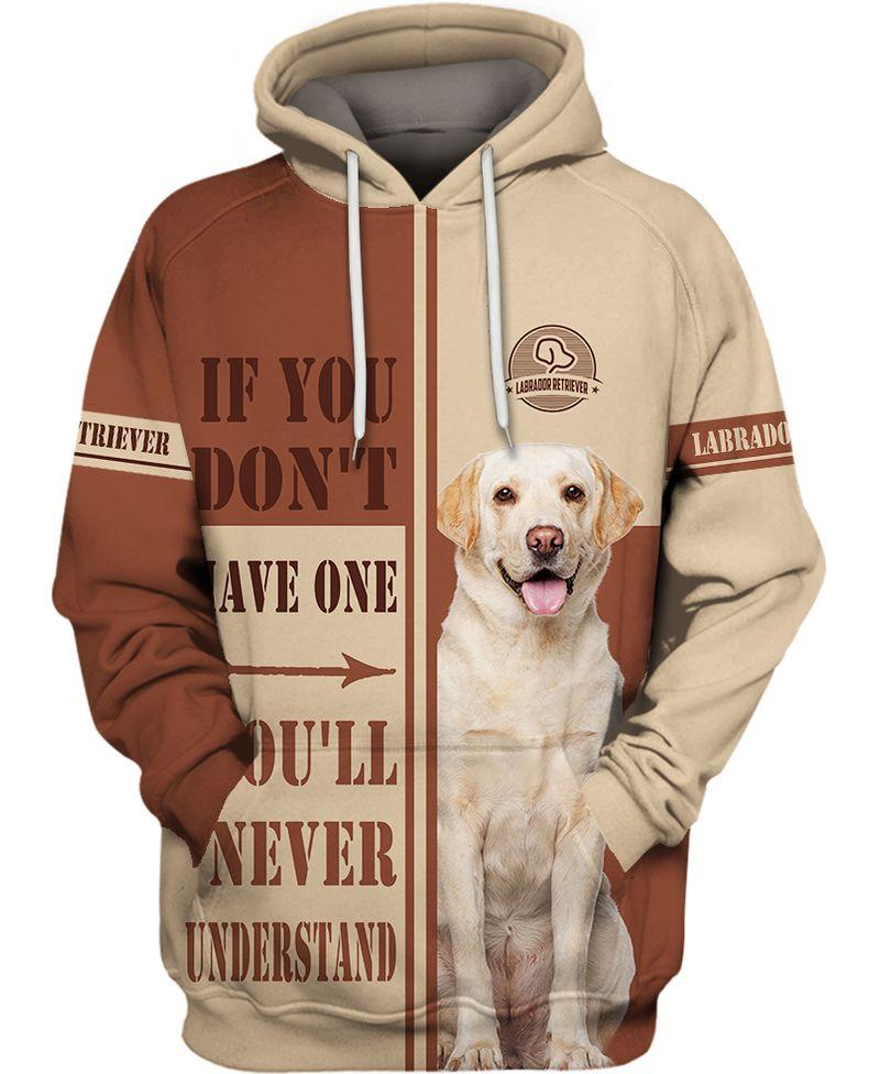 Gifts For Coworkers 3D Print Labrador Retriver  Adult Unisex