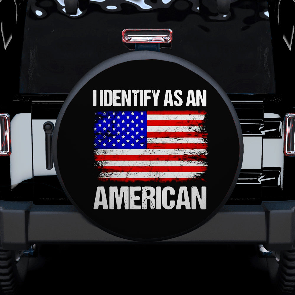 I Identify As An American Jeep Car Spare Tire Cover Gift For Campers