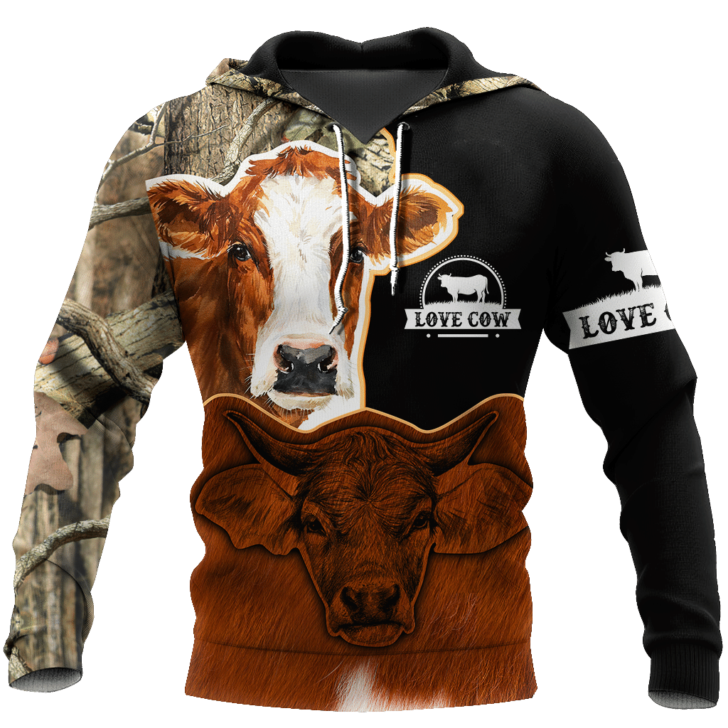 Cow All Over Print Hoodie Shirt For Men And Women