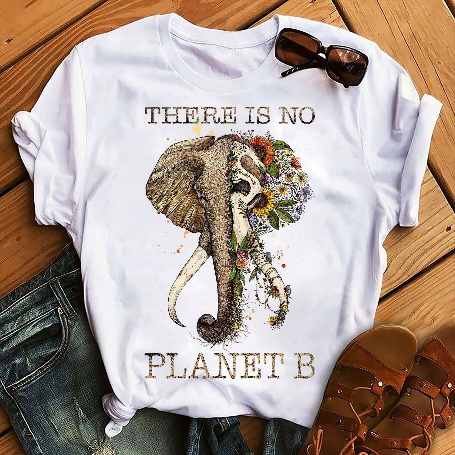 There Is No Planet B Funny Elephant Lover Gift Unisex T-Shirt Hoodie Sweatshirt Plus Size S-5Xl