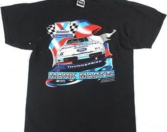 Vintage Mark Martin Nascar Valvoline Racing T-shirt 1995 8389