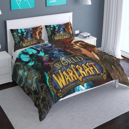 World Of Warcraft 15 Duvet Cover Pillowcase Home Decor 3D Bedding Set 68