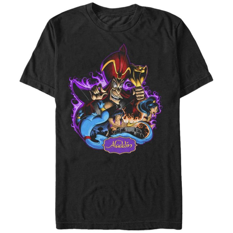 Aladdin Men’s Evil Jafar  T Shirt Black S