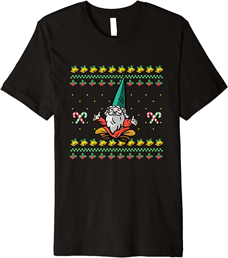 Ugly Christmas X-Mas Elf Gnome Dwarf Santa Claus New Year Premium T-Shirt