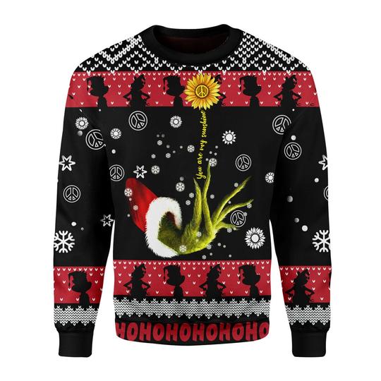 Christmas Sweater Grinch Hippie 3D Apparel