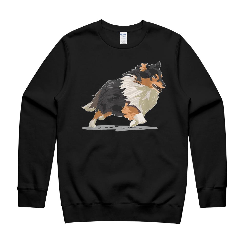 Cute Sheltie Shetland Sheepdog Agility Dog Sport T-Shirt T-Shirt Crewneck Sweatshirt