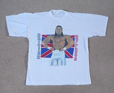 Vintage Wwf 1991 Uk Rampage Tour T-shirt – Retro Wrestling, Wwe British Bulldog 4982