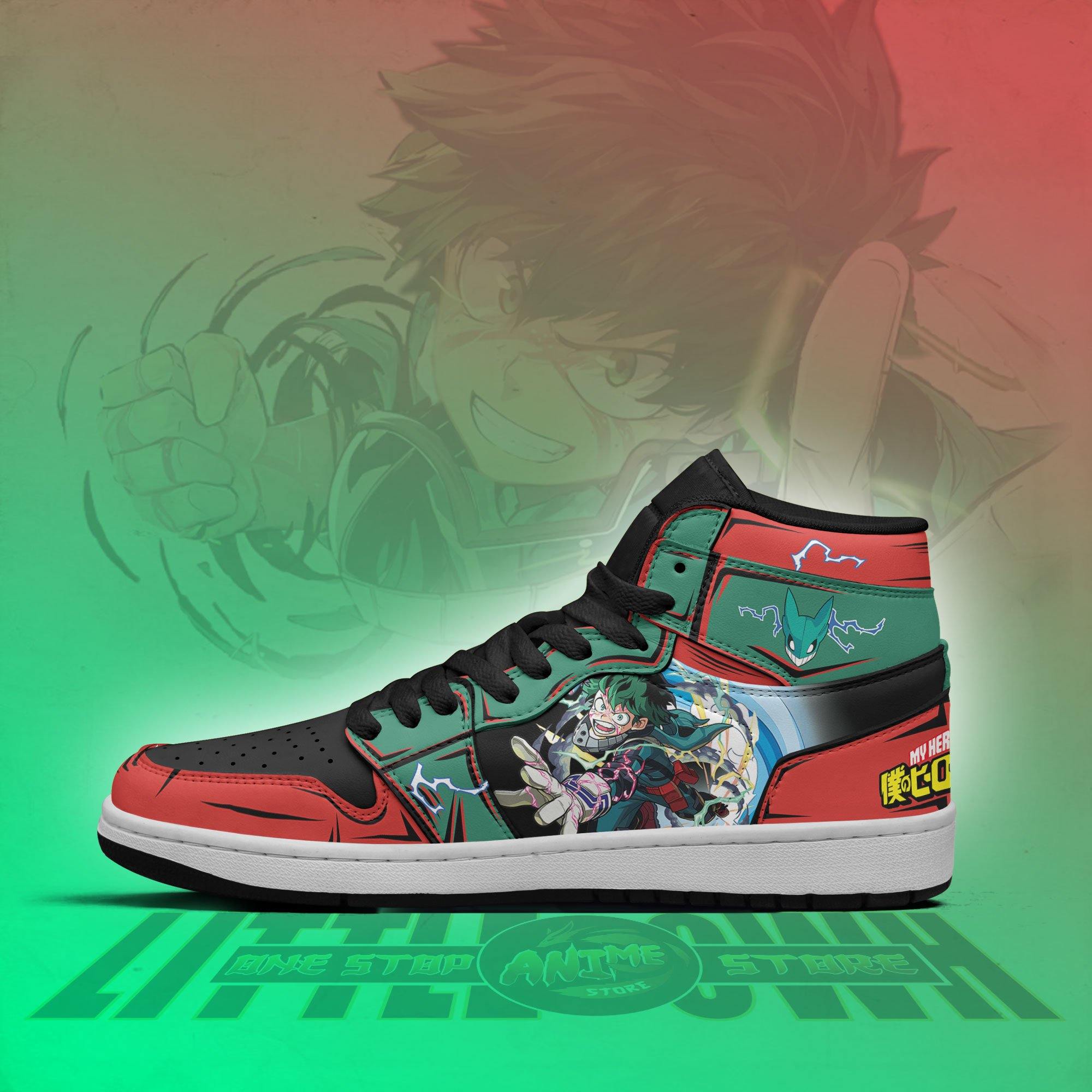 Deku Shoes My Hero Academia Shoes Mha Anime Custom Jd Sneakers ...