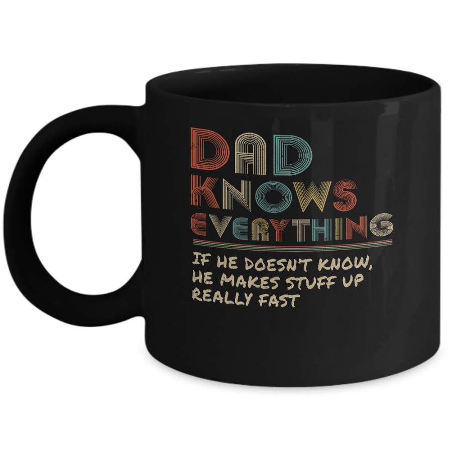 Dad Know Everything Vintage Dad Father’s Day Gift Mug