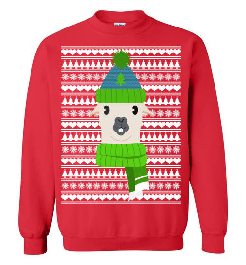 Ugly Christmas Sweater – Funny Lama Motif