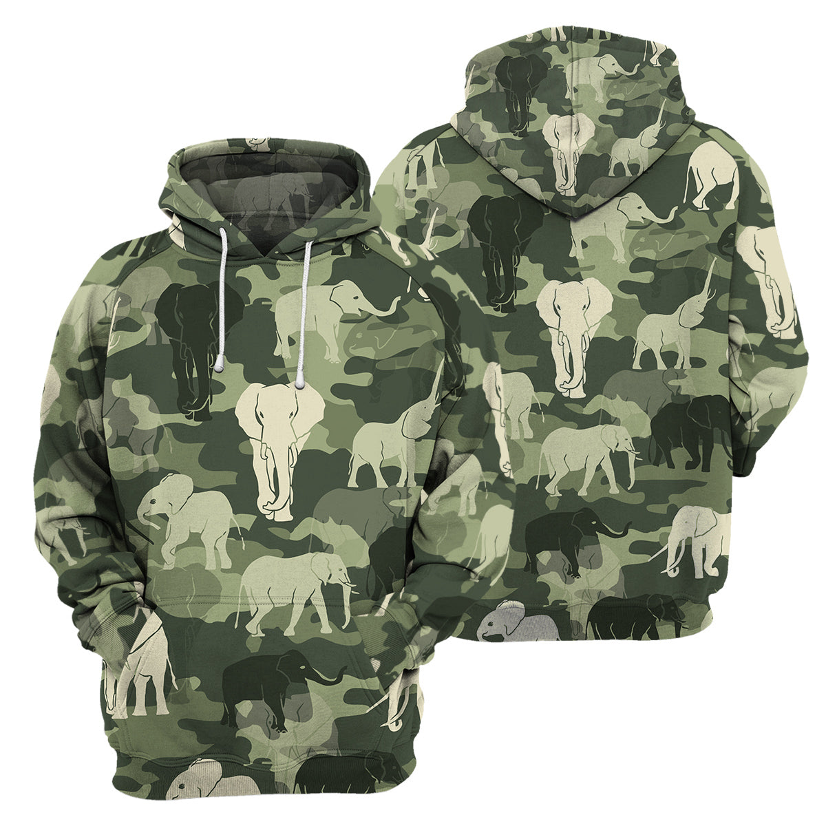 Gearhumans Camo Elephant – 3D All Over Printed Shirt