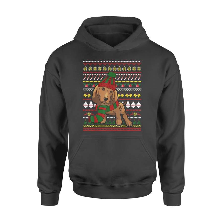 Bloodhound Santa Claus Ugly Sweater Dog Gift T Shirt – Standard Hoodie