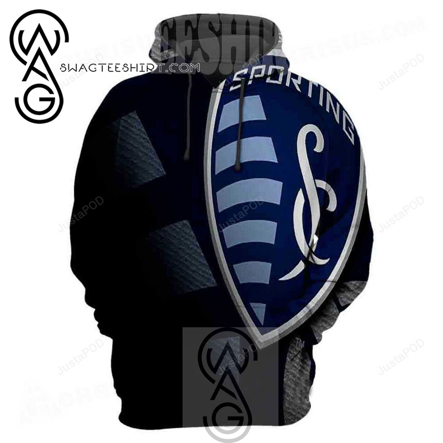 Mls Sporting Kansas City Big Logo Pullover Hoodie Aop Shirt