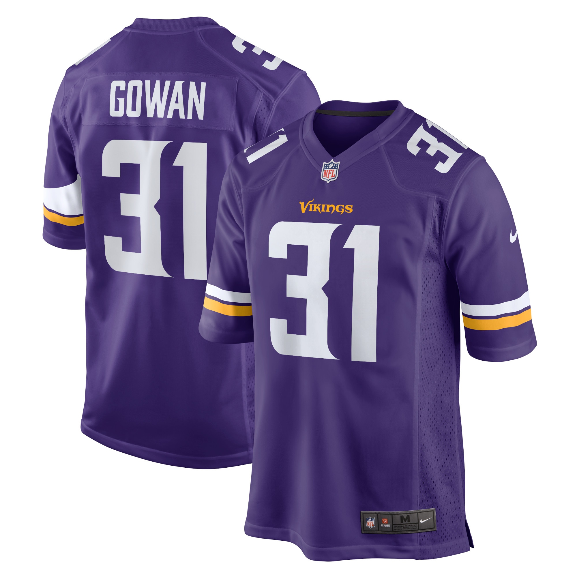 Tay Gowan Minnesota Vikings Home Game Player Jersey – Purple