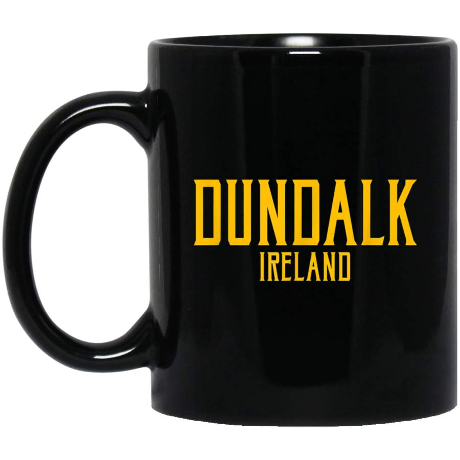 Dundalk Vintage Text Amber Print Mug