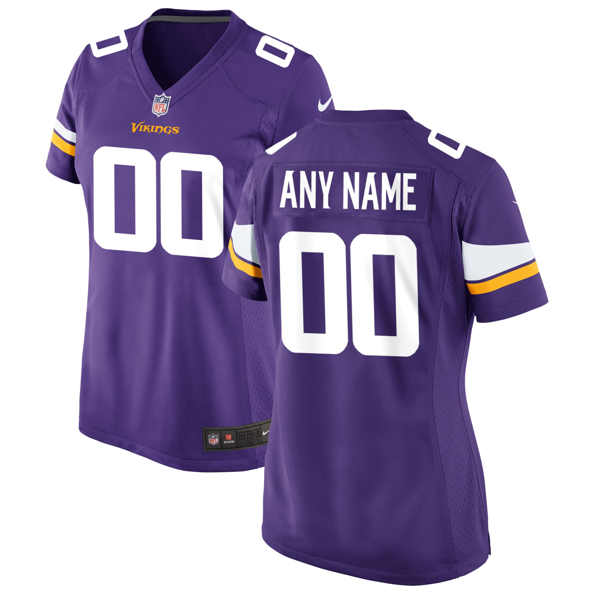 Minnesota Vikings Women's Custom Game Jersey – Purple