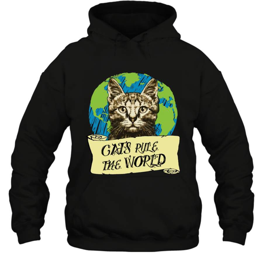 Cats Rule The World Kitten Shirt Hoodie