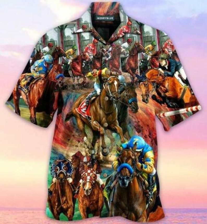 A Horse Racing Multicolor Amazing Design Hawaii Shirt Ha77575