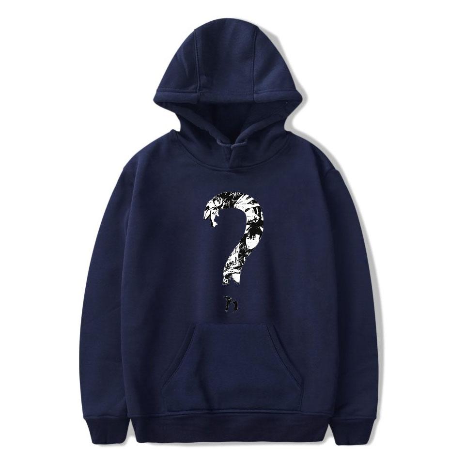 XXXTentacion Hoodies – Solid Color Popular Rapper XXXTentacion Question Mark Icon Hoodie